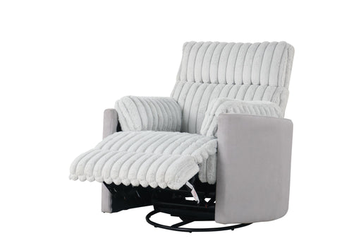 Noah - Gray Manual Reclining, Drop-Down Table, Storage Console, Power Source, USB Charger, Cup Holder - CL7240-SLR-Gray