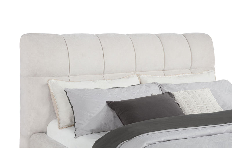 Nollet 48-inch Upholstered California King Platform Bed Cream - 315917CRMKW