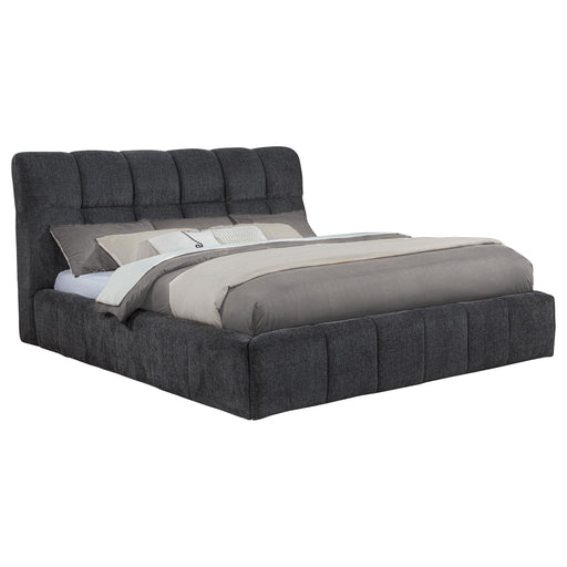 Nollet 48-inch Upholstered California King Platform Bed Grey - 315917GRYKW