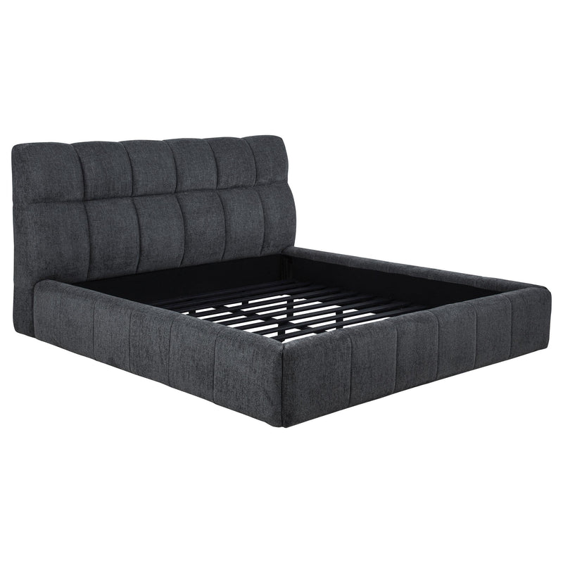 Nollet 48-inch Upholstered California King Platform Bed Grey - 315917GRYKW