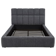 Nollet 48-inch Upholstered Queen Panel Platform Bed Grey - 315917GRYQ