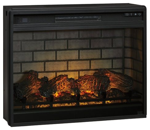 Noorbrook Black XL TV Stand w/Fireplace Option - Lara FurnitureTV Stand
