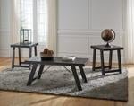 Noorbrook Black/Pewter Table (Set of 3) - Lara FurnitureOccasional Table Set