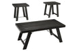 Noorbrook Black/Pewter Table (Set of 3) - Gate FurnitureOccasional Table Set
