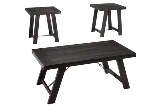 Noorbrook Black/Pewter Table (Set of 3) - Gate FurnitureOccasional Table Set
