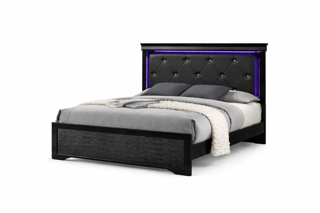 Nora Black Queen Bed
