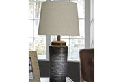 Norbert Gray Table Lamp (Set of 2) - Lara FurnitureTable Lamp Pair