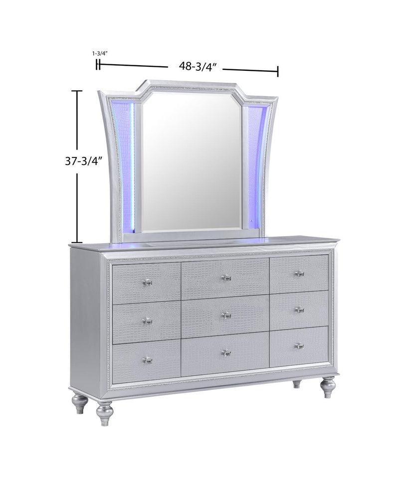 Nottingham - Silver Mirror with LED Light - B207-M