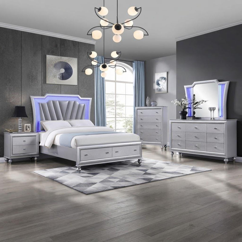 Nottingham - Sliver Queen Bed, Dresser, Mirror - B207-QDM