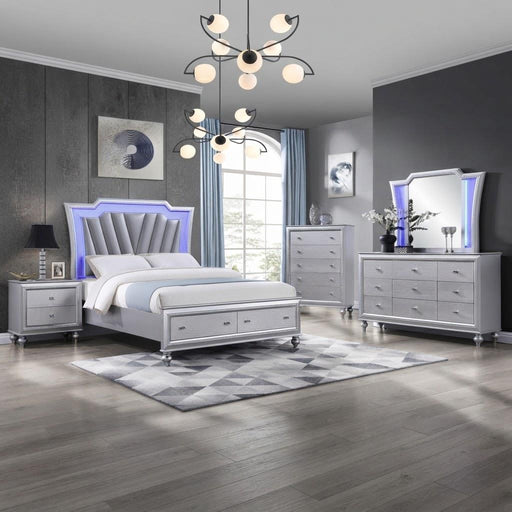 Nottingham - Sliver Queen Bed, Dresser, Mirror - B207-QDM