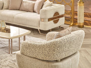 Nova 3-pieces (Sofa & Loveseat & Chair) Livingroom Set Cream in Cream - 101-NOV-CEM19301-321