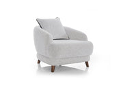 Nova Elf 4-pieces (2 Sofa & 2 Chair) Livingroom in Cream - Brown - 200-ELIF-NOV-A620-3311