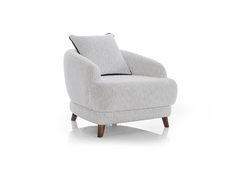 Nova Elf 4-pieces (2 Sofa & 2 Chair) Livingroom in Cream - Brown - 200-ELIF-NOV-A620-3311