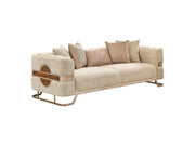 Nova Stationary Sofa Cream in Cream - 101-NOV-CEM19301-3