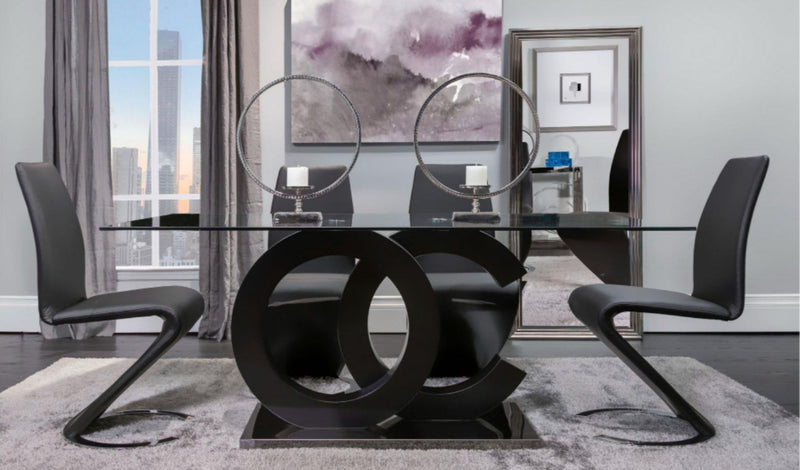 Nunavut Black Dining Set - Lara FurnitureDining Room Set