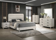 Nyomi White King Bed - Lara FurnitureKing Bed