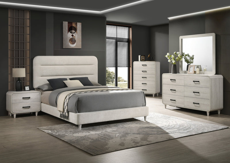 Nyomi White King Bed - Lara FurnitureKing Bed