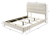Nyomi White Upholstered Bedroom Set - Lara FurnitureBedroom Set