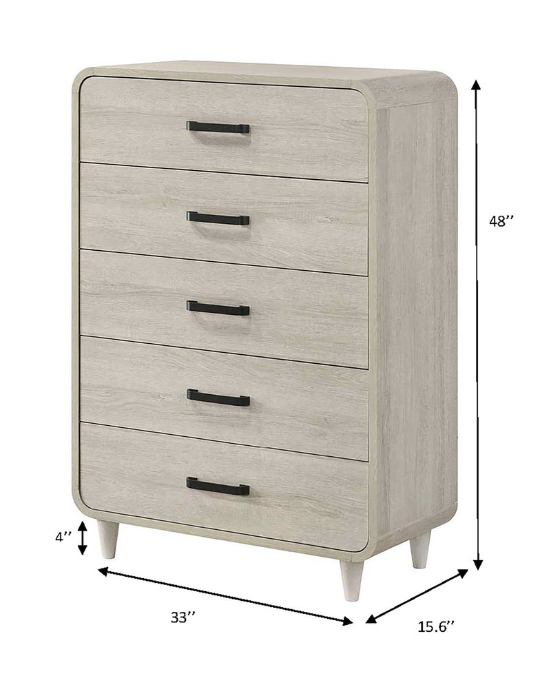 Nyomi White Upholstered Bedroom Set - Lara FurnitureBedroom Set