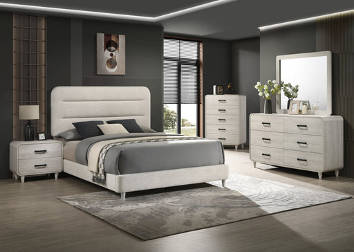 Nyomi White Upholstered Bedroom Set - Lara FurnitureBedroom Set