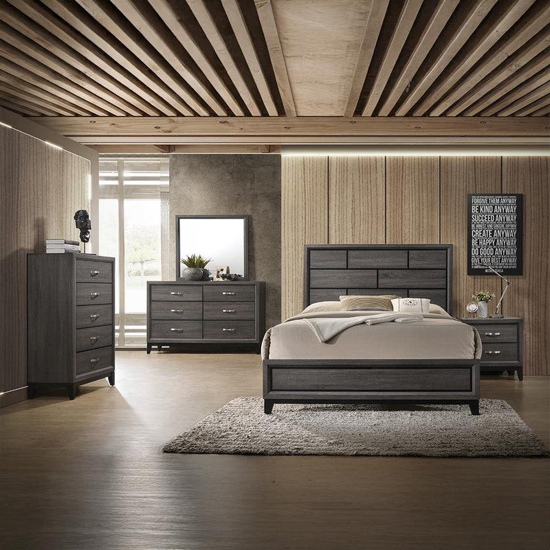 Oak Bluff - Gray Panel Twin Bed, Dresser, Mirror - B365-TDM