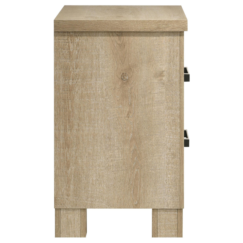 Oakglen 2-drawer Nightstand Bedside Table Weathered Oak - 225102