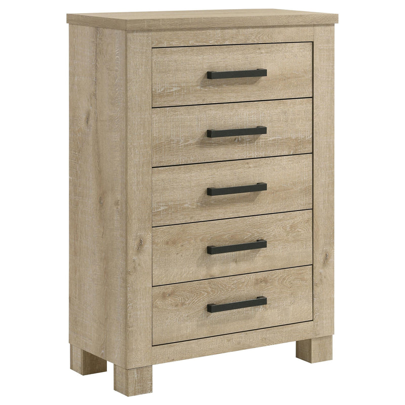 Oakglen 5-piece Eastern King Bedroom Set Weathered Oak - 225101KE-S5