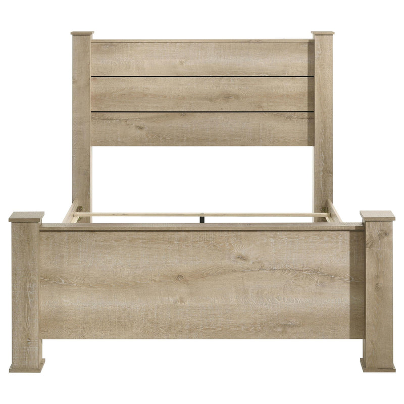 Oakglen 55-inch California King Panel Bed Weathered Oak - 225101KW