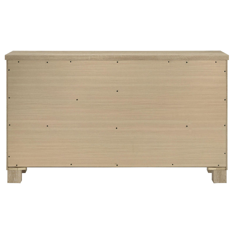 Oakglen 6-drawer Bedroom Dresser Weathered Oak - 225103