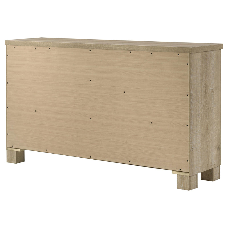 Oakglen 6-drawer Bedroom Dresser Weathered Oak - 225103