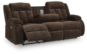 Observation Chocolate Power Reclining Sofa with Drop Down Table - PC2140699