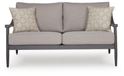 Ocean Beach Gray Outdoor Loveseat with Cushion - PCP510-835