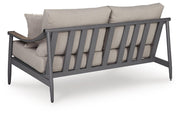 Ocean Beach Gray Outdoor Loveseat with Cushion - PCP510-835