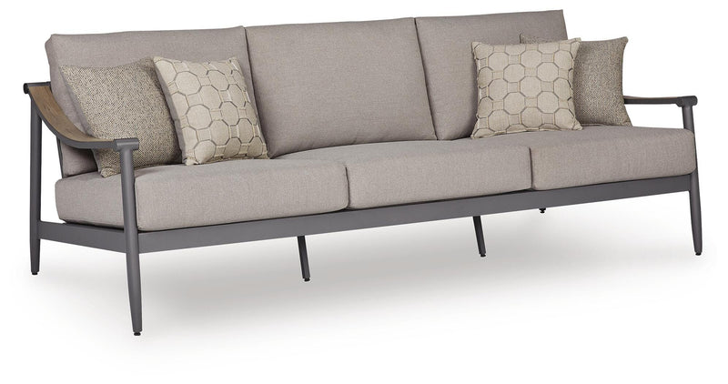 Ocean Beach Gray Outdoor Sofa with Cushion - PCP510-838
