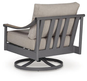 Ocean Beach Gray Outdoor Swivel Lounge with Cushion - PCP510-821