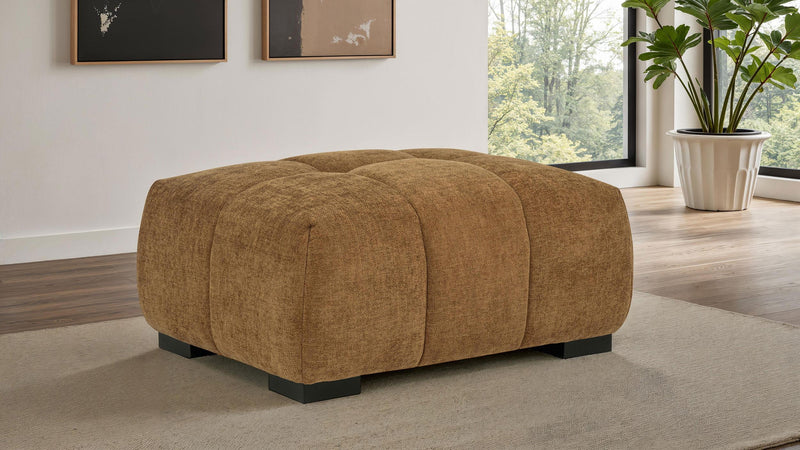 Octavia Upholstered Rectangular Ottoman Amber - 509344