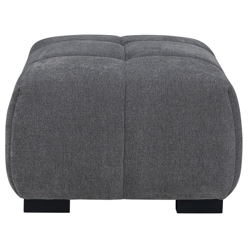 Octavia Upholstered Rectangular Ottoman Charcoal Grey - 509968