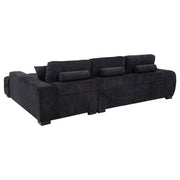 Octavia Upholstered Sectional Chaise Sofa Black - 511061