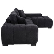 Octavia Upholstered Sectional Chaise Sofa Black - 511061