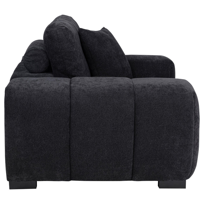 Octavia Upholstered Track Arm Accent Chair Black - 511063