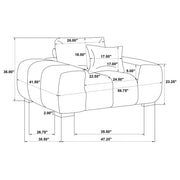 Octavia Upholstered Track Arm Accent Chair Black - 511063