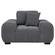 Octavia Upholstered Track Arm Accent Chair Charcoal Grey - 509967