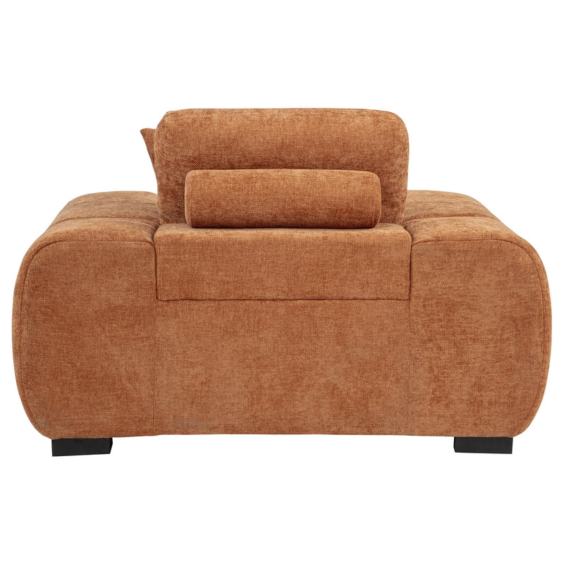 Octavia Upholstered Track Arm Accent Chair Orange - 509353