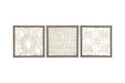 Odella Cream/Taupe Wall Decor (Set of 3) - Gate FurnitureWall Decor