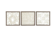 Odella Cream/Taupe Wall Decor (Set of 3) - Lara FurnitureWall Decor