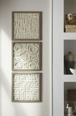 Odella Cream/Taupe Wall Decor (Set of 3) - Lara FurnitureWall Decor