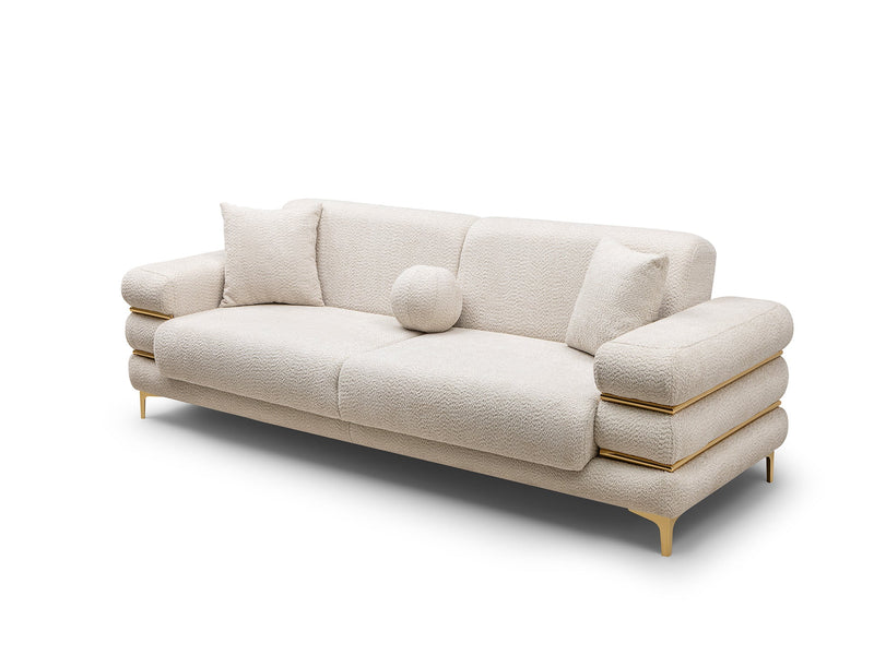 Odessa  3-pieces (Sofa & Loveseat & Chair) Livingroom Set - Gold in Cream - 200-ST-ODE-ISTANBUL01-321