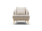 Odessa  3-pieces (Sofa & Loveseat & Chair) Livingroom Set - Gold in Cream - 200-ST-ODE-ISTANBUL01-321