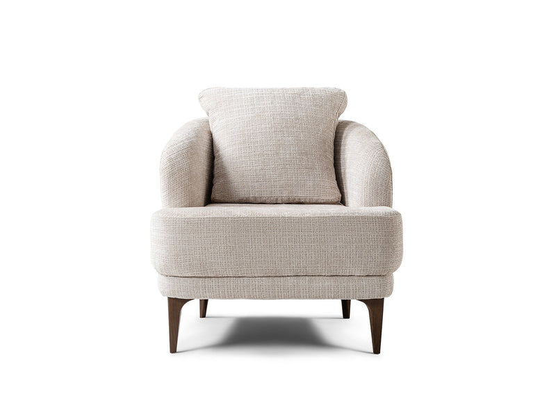 Odessa  3-pieces (Sofa & Loveseat & Chair) Livingroom Set - Walnut in Cream - 200-ST-ODE-CREMONA06-321