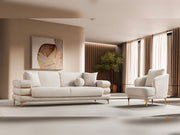 Odessa Convertible Loveseat - Gold in Cream - 200-ST-ODE-ISTANBUL01-2